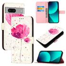 For Google Pixel 7 3D Painting Horizontal Flip Leather Phone Case(Flower) - 1