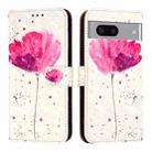 For Google Pixel 7 3D Painting Horizontal Flip Leather Phone Case(Flower) - 2