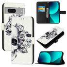 For Google Pixel 7 3D Painting Horizontal Flip Leather Phone Case(Skull) - 1