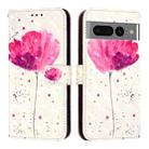 For Google Pixel 7 Pro 3D Painting Horizontal Flip Leather Phone Case(Flower) - 2