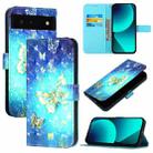 For Google Pixel 6 3D Painting Horizontal Flip Leather Phone Case(Golden Butterfly) - 1