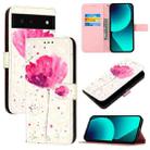 For Google Pixel 6 3D Painting Horizontal Flip Leather Phone Case(Flower) - 1