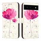 For Google Pixel 6 3D Painting Horizontal Flip Leather Phone Case(Flower) - 2