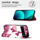 For Google Pixel 6 Pro 3D Painting Horizontal Flip Leather Phone Case(Rose Butterfly) - 3