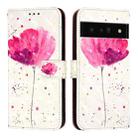 For Google Pixel 6 Pro 3D Painting Horizontal Flip Leather Phone Case(Flower) - 2