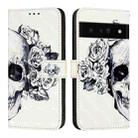 For Google Pixel 6 Pro 3D Painting Horizontal Flip Leather Phone Case(Skull) - 2