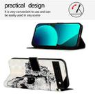 For Google Pixel 6a 3D Painting Horizontal Flip Leather Phone Case(Skull) - 3