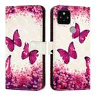 For Google Pixel 5 3D Painting Horizontal Flip Leather Phone Case(Rose Butterfly) - 2