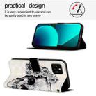 For Google Pixel 5 3D Painting Horizontal Flip Leather Phone Case(Skull) - 3