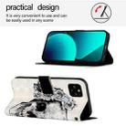 For Google Pixel 5 XL / Pixel 4a 3D Painting Horizontal Flip Leather Phone Case(Skull) - 3