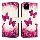 For Google Pixel 5a 5G 3D Painting Horizontal Flip Leather Phone Case(Rose Butterfly) - 2