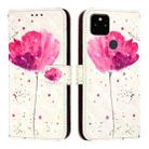 For Google Pixel 5a 5G 3D Painting Horizontal Flip Leather Phone Case(Flower) - 2