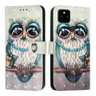 For Google Pixel 5a 5G 3D Painting Horizontal Flip Leather Phone Case(Grey Owl) - 2