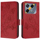 For Infinix GT 20 Pro Embossed Rose RFID Anti-theft Leather Phone Case(Red) - 2