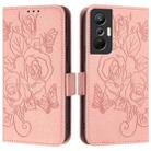 For Infinix Hot 20s / 20 Pro Embossed Rose RFID Anti-theft Leather Phone Case(Pink) - 2