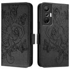 For Infinix Hot 20s / 20 Pro Embossed Rose RFID Anti-theft Leather Phone Case(Black) - 2