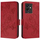 For Infinix Note 12 Pro 5G / Note 12 5G Embossed Rose RFID Anti-theft Leather Phone Case(Red) - 2