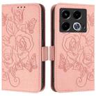 For Infinix Note 40 4G Embossed Rose RFID Anti-theft Leather Phone Case(Pink) - 2