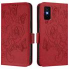 For Infinix GT 30 Pro Embossed Rose RFID Anti-theft Leather Phone Case(Red) - 2