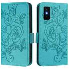 For Infinix GT 30 Pro Embossed Rose RFID Anti-theft Leather Phone Case(Light Blue) - 2
