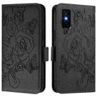 For Infinix GT 30 Pro Embossed Rose RFID Anti-theft Leather Phone Case(Black) - 2