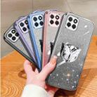 For Honor Play 20 Plated Gradient Glitter Butterfly Holder TPU Phone Case(Silver) - 2
