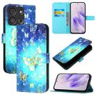 For Itel A05s 3D Painting Horizontal Flip Leather Phone Case(Golden Butterfly) - 1