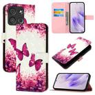 For Itel A05s 3D Painting Horizontal Flip Leather Phone Case(Rose Butterfly) - 1
