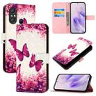 For Itel A58 / A49 3D Painting Horizontal Flip Leather Phone Case(Rose Butterfly) - 1