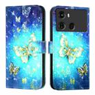 For Itel P40 3D Painting Horizontal Flip Leather Phone Case(Golden Butterfly) - 2