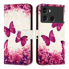 For Itel P40 3D Painting Horizontal Flip Leather Phone Case(Rose Butterfly) - 2