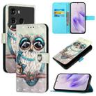 For Itel P40 3D Painting Horizontal Flip Leather Phone Case(Grey Owl) - 1