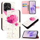 For Itel P55 4G 3D Painting Horizontal Flip Leather Phone Case(Flower) - 1
