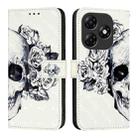 For Itel P55 4G 3D Painting Horizontal Flip Leather Phone Case(Skull) - 2