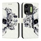 For Itel P55 5G 3D Painting Horizontal Flip Leather Phone Case(Skull) - 2