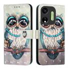 For Itel P55 5G 3D Painting Horizontal Flip Leather Phone Case(Grey Owl) - 2