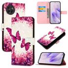 For Itel S23 3D Painting Horizontal Flip Leather Phone Case(Rose Butterfly) - 1