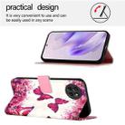 For Itel S23 3D Painting Horizontal Flip Leather Phone Case(Rose Butterfly) - 3