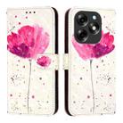 For Itel S23+ 3D Painting Horizontal Flip Leather Phone Case(Flower) - 2