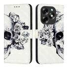 For Itel S23+ 3D Painting Horizontal Flip Leather Phone Case(Skull) - 2