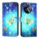 For Itel S24 3D Painting Horizontal Flip Leather Phone Case(Golden Butterfly) - 2