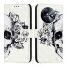 For Itel S24 3D Painting Horizontal Flip Leather Phone Case(Skull) - 2