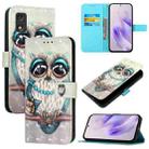 For Itel A23 Pro / A17 3D Painting Horizontal Flip Leather Phone Case(Grey Owl) - 1