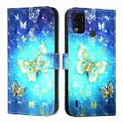 For Itel A48 3D Painting Horizontal Flip Leather Phone Case(Golden Butterfly) - 2