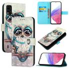 For Itel A48 3D Painting Horizontal Flip Leather Phone Case(Grey Owl) - 1