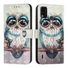 For Itel A48 3D Painting Horizontal Flip Leather Phone Case(Grey Owl) - 2