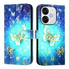 For itel A80 4G 3D Painting Horizontal Flip Leather Phone Case(Golden Butterfly) - 2