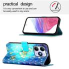 For Itel A90 4G 3D Painting Horizontal Flip Leather Phone Case(Golden Butterfly) - 3