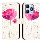 For Itel A90 4G 3D Painting Horizontal Flip Leather Phone Case(Flower) - 2
