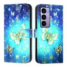 For itel City 100 3D Painting Horizontal Flip Leather Phone Case(Golden Butterfly) - 2